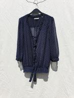 Donkerblauwe blouse, witte stippen. Mt 40. Merk Only, Blauw, Maat 38/40 (M), Ophalen of Verzenden, Lange mouw