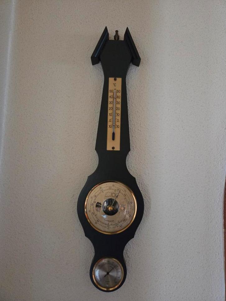 Antieke Barometer met Thermometer, Antiek en Kunst, Antiek | Glas en Kristal, Ophalen