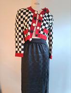 vintage 90s Moschino bolero jasje blazer dambord medium, Maat 38/40 (M), Nieuw, Jasje, Rood