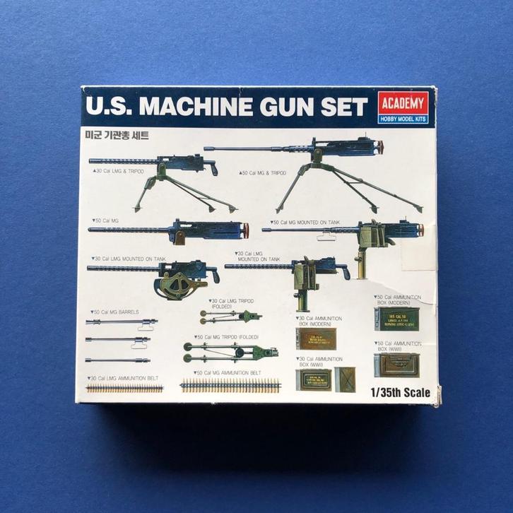 Academy	13262	U.S. Machine Gun Set 	1/35, Hobby en Vrije tijd, Modelbouw | Figuren en Diorama's, Nieuw, 1:35 tot 1:50, Ophalen of Verzenden