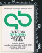 Sticker: Ger Bloemen Parket - Nieuwenhagen (4), Verzamelen, Ophalen of Verzenden, Zo goed als nieuw, Bedrijf of Vereniging