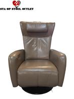 Sta op Stoel Prominent Sorisso Licht Taupe Met Tiptoetsen, Huis en Inrichting, Fauteuils, Minder dan 75 cm, Leer, Ophalen of Verzenden