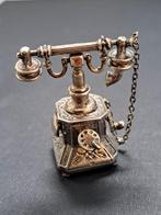 Zilveren miniatuur oude telefoon, Ophalen of Verzenden, Zilver