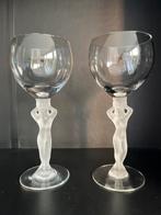2 x glas op voet, Glas of Glazen, Verzenden, Overige stijlen, Glas