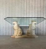 Eighties vintage wild cat coffee table, Huis en Inrichting, Tafels | Salontafels, Ophalen, Gebruikt, Rechthoekig, Minder dan 50 cm