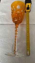 Vintage Kristallen Wijnglas Oranje, Ophalen of Verzenden
