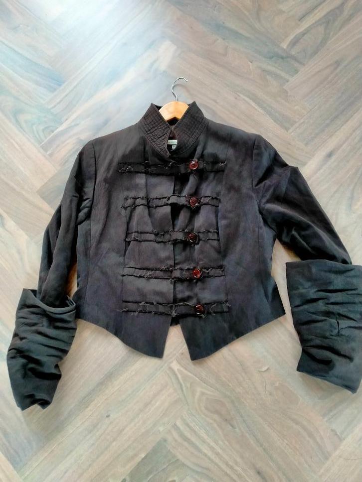 Uniek design, bruin kort jasje, 44, Erny van Reijmersdal, Kleding | Dames, Jasjes, Kostuums en Pakken, Gedragen, Jasje, Maat 42/44 (L)