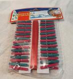 Kerst decoratie,  wasknijpertjes met lint, Ophalen of Verzenden, Nieuw