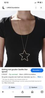 Ster verguld, Sieraden, Tassen en Uiterlijk, Kettingen, Ophalen of Verzenden, Zo goed als nieuw, Goud, Overige materialen