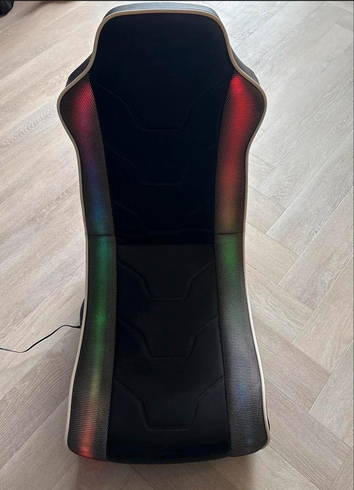 X Rocker Chimera Gaming Stoel met Verlichting, Huis en Inrichting, Stoelen, Gebruikt, Eén, Kunststof, Zwart, Ophalen