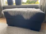 Prachtige donker grijs stoffen poef, Ophalen, 50 tot 75 cm, Zo goed als nieuw, 75 tot 100 cm