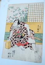 Twee originele houtblok prenten A,, Ophalen of Verzenden