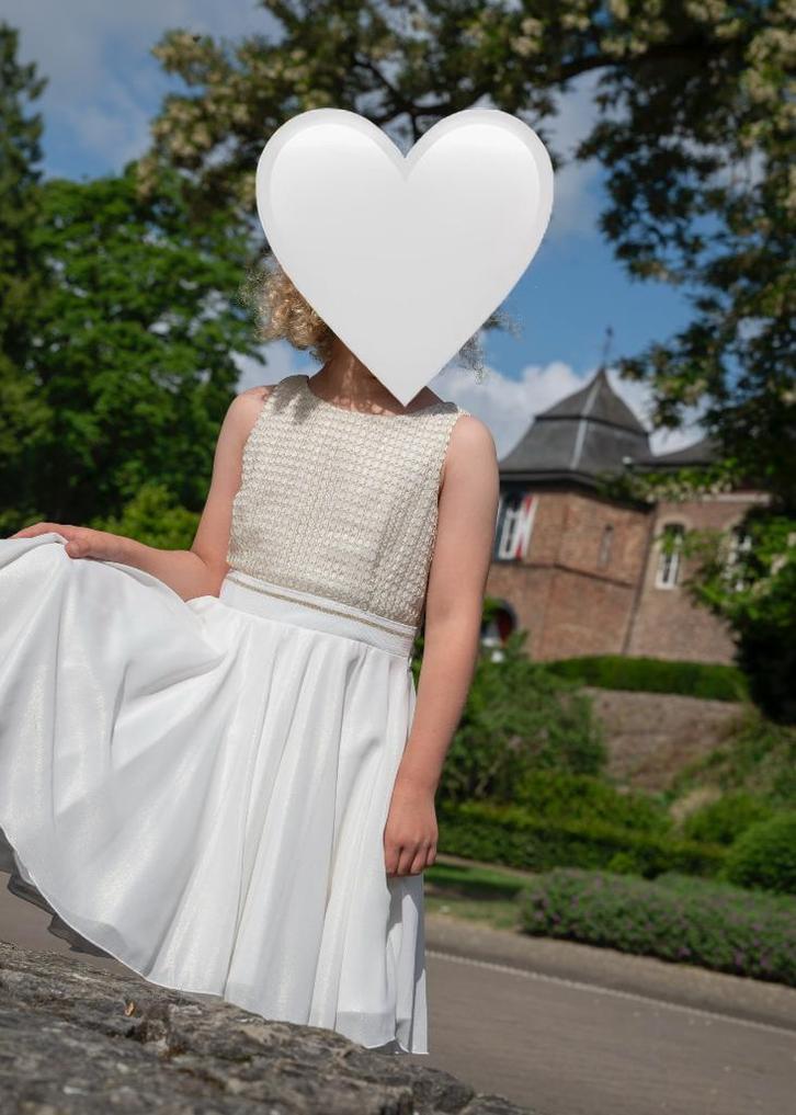 Feestjurk Lentejurk Communiejurk Maat 134, Kinderen en Baby's, Kinderkleding | Maat 134, Zo goed als nieuw, Meisje, Jurk of Rok