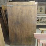 Antieke houten tafel mooie poten TQ2 hardhout teak 165x103, Ophalen of Verzenden