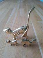 Vintage messing poezen – set van 3 – decoratief - jaren 70, Ophalen of Verzenden, Koper