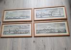 4x Ets / gravure / tekening van oud- Nijmegen, Antiek en Kunst, Kunst | Tekeningen en Foto's, Ophalen of Verzenden