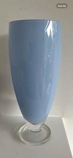 ROGASKA GLASS VASE. —  SLOVENIË/ POLAND. —  LAVENDELBLAUW.., Ophalen of Verzenden, Gebruikt, Glas, Minder dan 50 cm