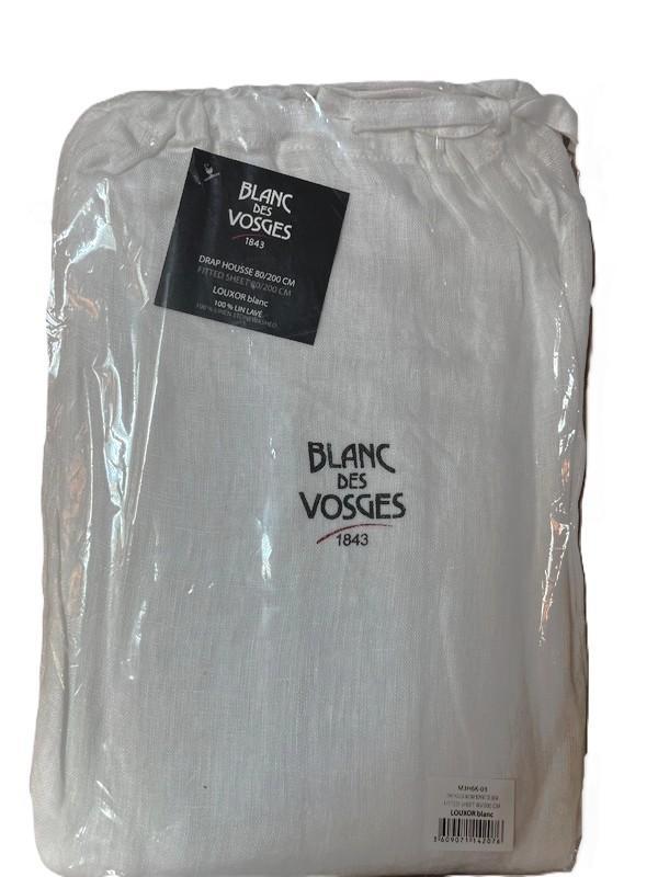 100% linnen hoeslaken 80x200/220x30 Wit, Huis en Inrichting, Slaapkamer | Beddengoed, Nieuw, Hoeslaken of Sloop, Eenpersoons, Wit