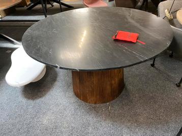 Tafel maxime 130 cm rond zwart echt marmer mango poot beschikbaar voor biedingen