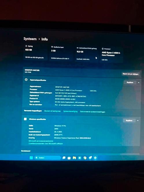 Game pc, Computers en Software, Windows Laptops, Gebruikt, 13 inch, HDD, SSD, 4 Ghz of meer, 16 GB, Azerty, Met videokaart, Gaming