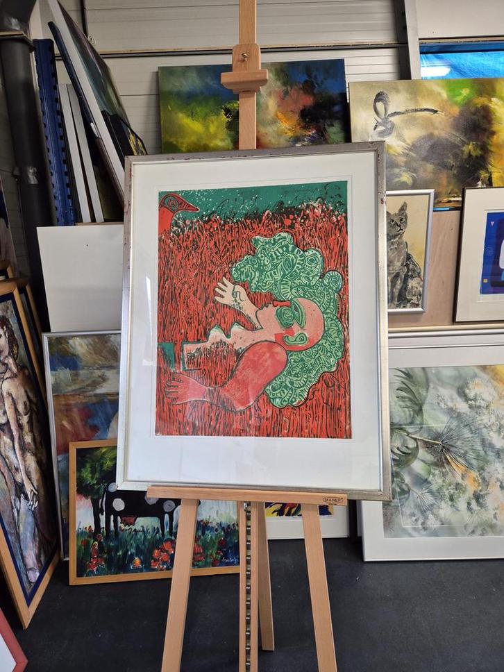 Corneille - Litho Herbes / Groen gras 83/125, Antiek en Kunst, Kunst | Schilderijen | Abstract, Ophalen of Verzenden