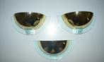 3 Vintage gouden Space Age design lampen -  Vrieland 1970, Ophalen of Verzenden, Gebruikt, Metaal, Vintage, Hollywood Regency, Space Age, Design, Art-Deco