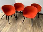 Hay stoel rood zwart (4 stuks), Vier, Modern, Gebruikt, Hout