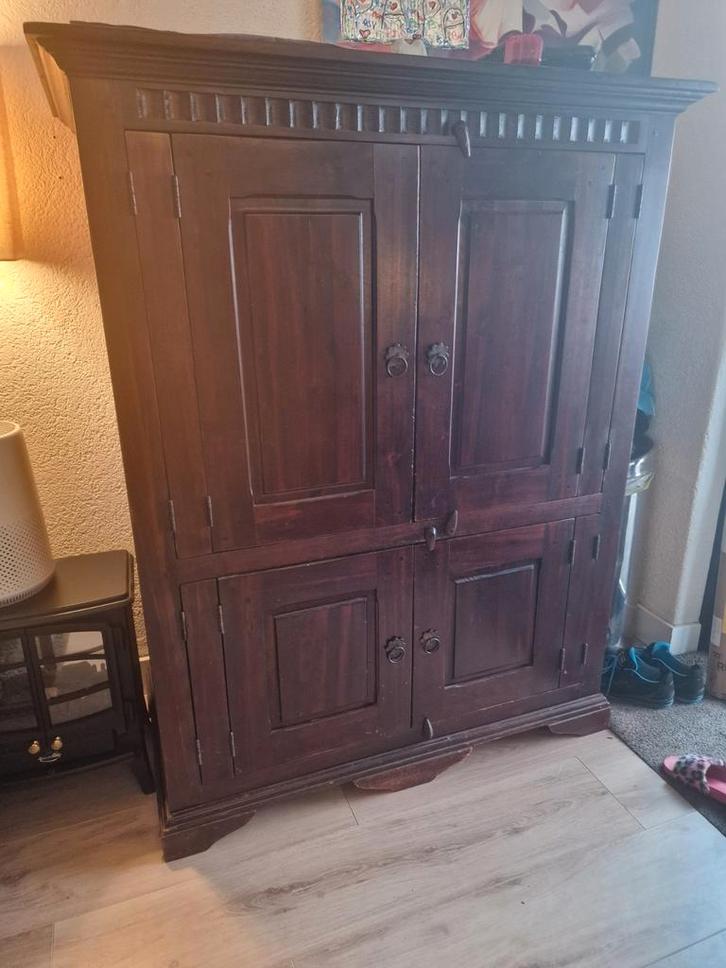 Vintage Computer Bureau Kast met Uitschuifblad, Huis en Inrichting, Kasten | Computermeubels, Gebruikt, 170 cm of meer, 70 tot 120 cm