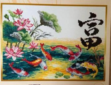 Borduurpakket 🧵🪡  Koikarpers . Vissen 🐟 🐠 beschikbaar voor biedingen