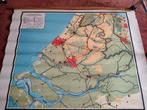Oude Schoolkaart Zuid-Holland, Antiek en Kunst, Ophalen of Verzenden, Aardrijkskunde