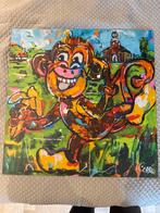 Vrolijk schilderij aap kinderkamer 60x60, Ophalen, Nieuw, Wanddecoratie