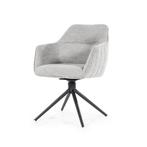 Eleonora Jeff stoelen - 4 stuks, grijs, draaibaar NIEUW, Nieuw, Ophalen of Verzenden, Vier, Stof