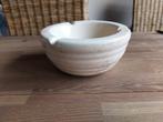Prachtige Grote ronde Vintage Asbak Beige Gevlamd Keramiek, Verzenden, Zo goed als nieuw, Asbak