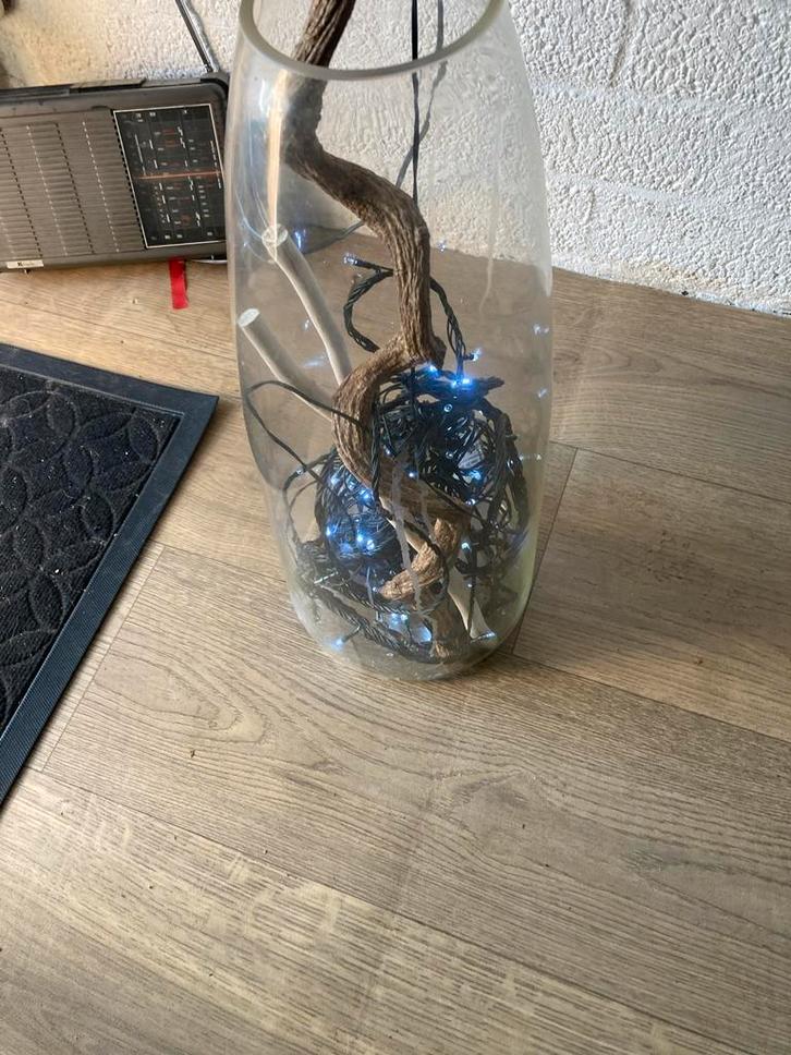 Sfeervolle Kerstdecoratie met Lichtjes, Huis en Inrichting, Lampen | Hanglampen, Zo goed als nieuw, Minder dan 50 cm, Glas, Ophalen of Verzenden