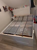Ikea Brimnes bed 140x200, Ophalen, Wit, Tweepersoons, 140 cm