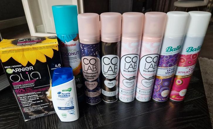 7x Dry Shampoo, Garnier Olia haarverf, shampoo, Sieraden, Tassen en Uiterlijk, Uiterlijk | Haarverzorging, Nieuw, Shampoo of Conditioner