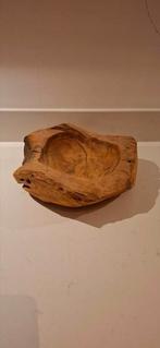 Teak houten schaal fruitschaal hout 30 cm, Ophalen, Rond, Hout