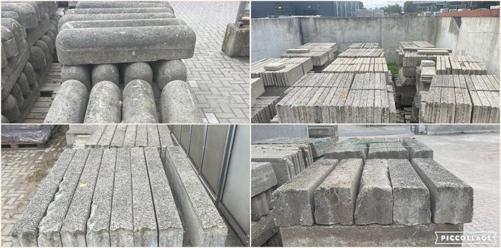 Div. partijen gebruikte betonbanden stootbanden opsluitband, Tuin en Terras, Bielzen en Borders, Gebruikt, Overige typen, Beton