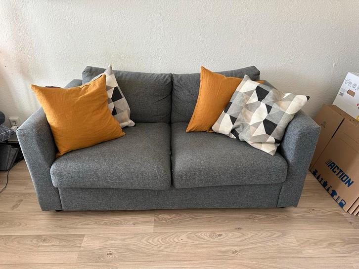 Ikea VIMLE 2-zitsbank - Gunnared middengrijs, Huis en Inrichting, Banken | Bankstellen, Zo goed als nieuw, Rechte bank, Tweepersoons