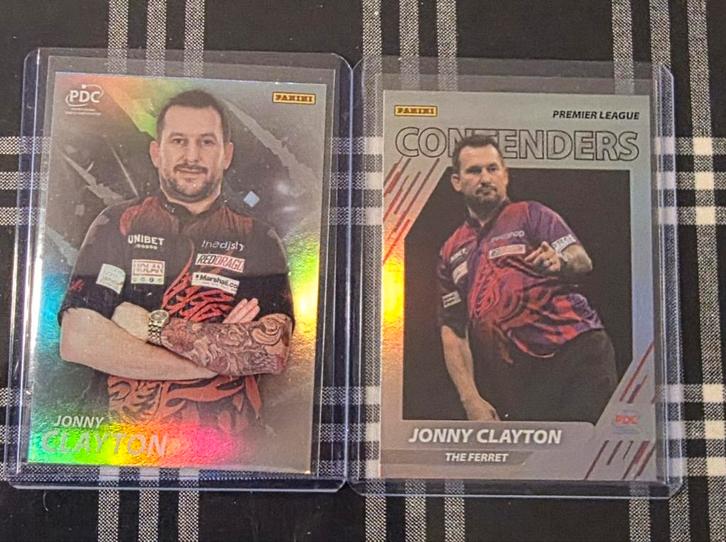 Set Jonny Clayton Panini PDC Premier League 2025 kaarten, Sport en Fitness, Darts, Nieuw, Overige typen, Ophalen of Verzenden