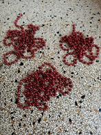 Rode kerstslingers kralenkettingen kerstversiering 3 stuks, Ophalen of Verzenden