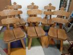 Vintage Eiken Spaanse stoelen unieke 6 delige set! Zie adver, Huis en Inrichting, Stoelen, Gebruikt, Ophalen
