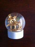 Kerst decoratie sneeuwbal goudkleurig H13Br10cm, Diversen, Kerst, Ophalen of Verzenden, Zo goed als nieuw