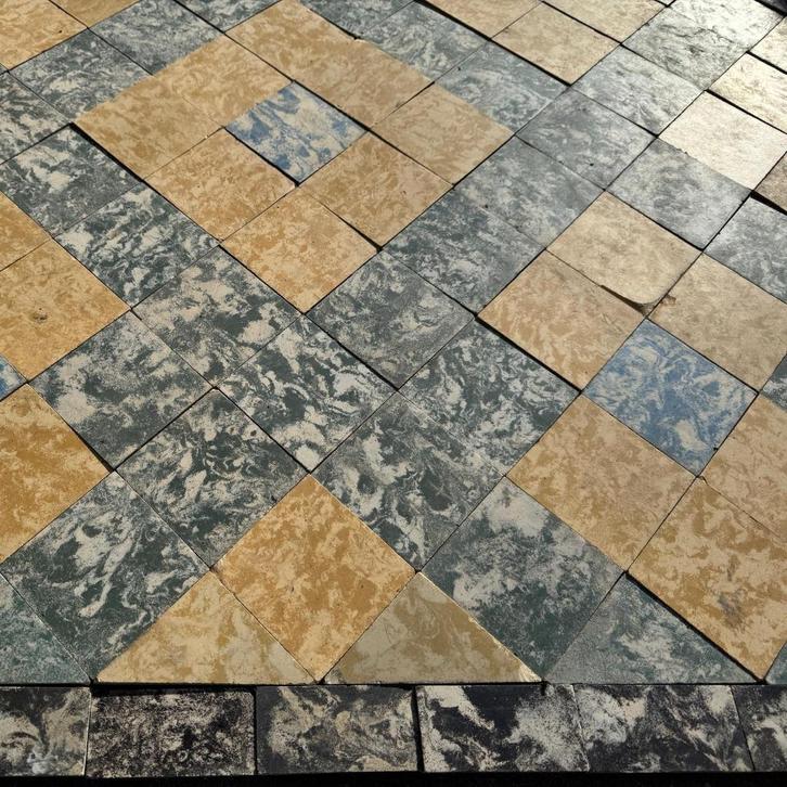 Gevlamde/Gewolkte 10x10 Tegeltjes, Doe-het-zelf en Verbouw, Tegels, Gebruikt, Vloertegels, Keramiek, Minder dan 20 cm, Minder dan 20 cm