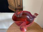 Studio Footed Reddish Steengoed Ikebana Vaas abstract Object, Ophalen of Verzenden, Gebruikt