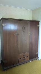 ANTIEKE KAST EN KAPTAFEL, Huis en Inrichting, Kasten | Kledingkasten, Ophalen, 100 tot 150 cm, Zo goed als nieuw, 150 tot 200 cm