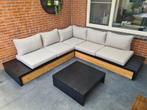 Central park hoekbank loungeset casis zwart hout, Tuin en Terras, Tuinsets en Loungesets, Ophalen, Zo goed als nieuw