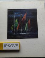 ZEEFDRUK * KLEURRIJKE SCHEPEN * Gesigneerd *, Antiek en Kunst, Kunst | Litho's en Zeefdrukken, Verzenden