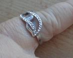 zilveren fantasie ring met heldere steen [895], Sieraden, Tassen en Uiterlijk, Ringen, Verzenden, Dame, Zilver, Zilver