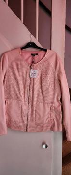 Gloednieuwe roze dames lederen jacket promiss maat 44, Promiss, Maat 42/44 (L), Nieuw, Ophalen of Verzenden
